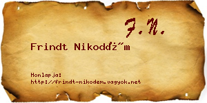 Frindt Nikodém névjegykártya